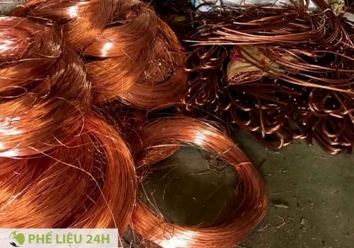 Phế liệu được thu mua gồm đồng đỏ