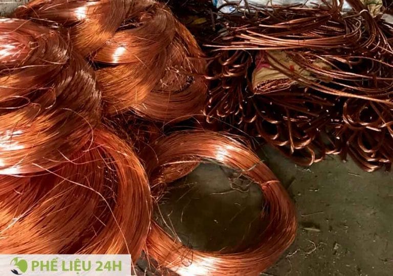 Phế liệu được thu mua gồm đồng đỏ